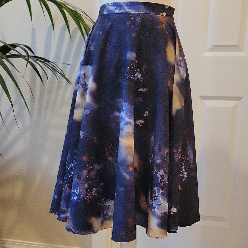 Modcloth Bea & Dot galaxy print skirt size L